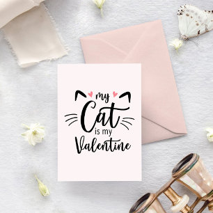 Meine Katze ist mein Valentine Feiertagskarte