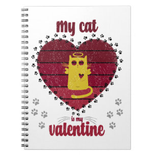 Meine Katze ist mein Valentine Funny Cat lover g Notizblock