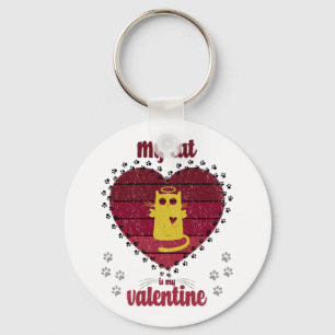 Meine Katze ist mein Valentine   Funny Cat lover g Schlüsselanhänger