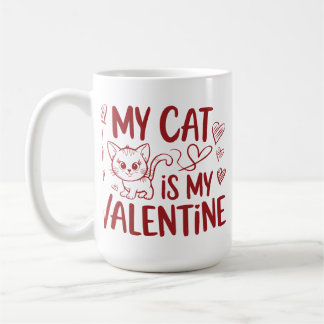 Meine Katze ist mein Valentine Kaffeetasse