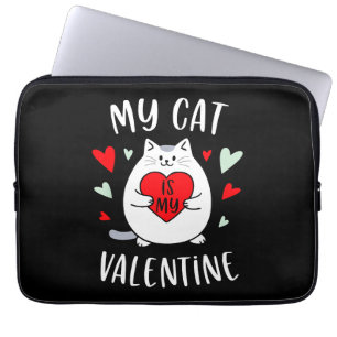 Meine Katze ist mein Valentine Laptopschutzhülle