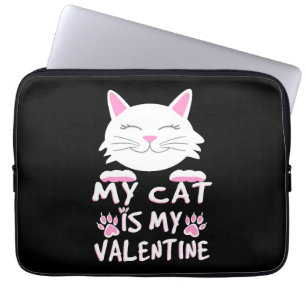 Meine Katze ist mein Valentine Laptopschutzhülle
