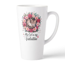 Meine Katze ist mein Valentinsgruß Floral Süße Kat