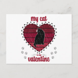 Meine Katze ist mein Valentinstag   lustiges Valen Postkarte
