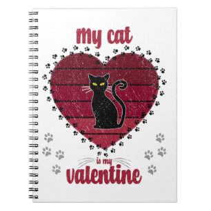 Meine Katze ist mein Valentinstag Süßes Valentin Notizblock