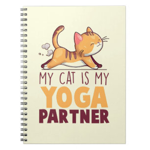 Meine Katze ist mein Yoga-Partner - Stretching Cat Notizblock