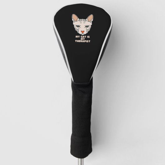 Meine Katze ist meine Therapeutin Golf Headcover (Vorderseite)