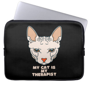 Meine Katze ist meine Therapeutin Laptopschutzhülle
