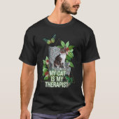 Meine Katze ist meine therapeutische Katze im Stuh T-Shirt (Vorderseite)