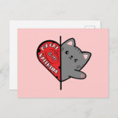 Meine Katze ist meine Valentin Postkarte (Vorne/Hinten)