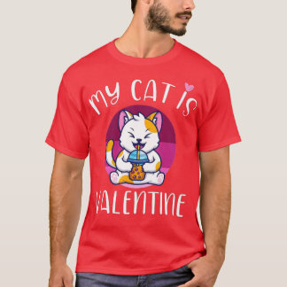 Meine Katze ist meine Valentine Kitten Lover Herzc T-Shirt
