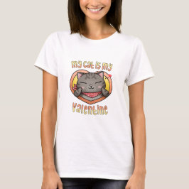 Meine Katze ist meine Valentine Tabby Cat T-Shirt