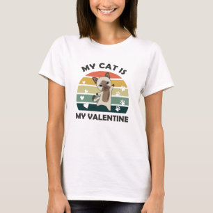 Meine Katze ist meine Valentinerkatze Vintage Siam T-Shirt