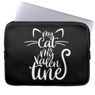 Meine Katze ist meine Valentinin Funny für Katzen  Laptopschutzhülle