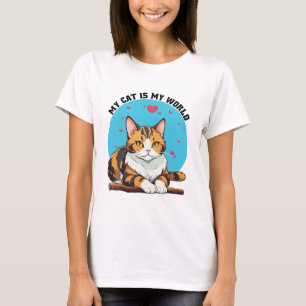 Meine Katze ist meine Weiße Welt T-Shirt
