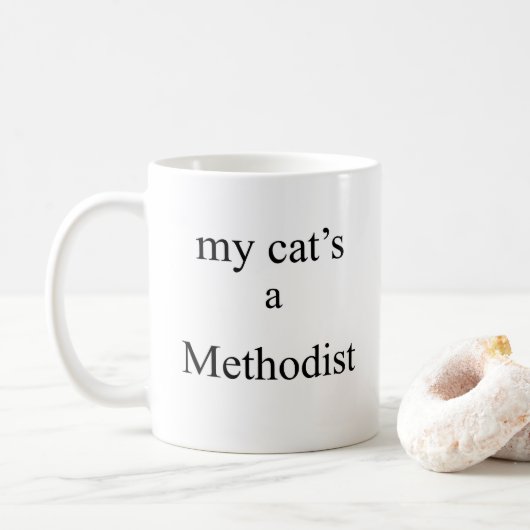 Meine Katze ist Methodist Kaffeetasse (Mit Donut)