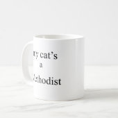 Meine Katze ist Methodist Kaffeetasse (Vorderseite Links)