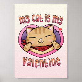 Meine Katze ist My Valentine Orange Tabby Poster