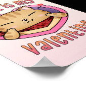 Meine Katze ist My Valentine Orange Tabby Poster (Ecke)