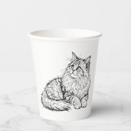 Meine Katze ist niedlich. Pappbecher (Vorderseite)