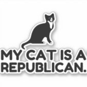 Meine Katze ist republikanisch Aufkleber (Vorderseite)