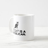Meine Katze ist republikanisch Kaffeetasse (Vorderseite Links)