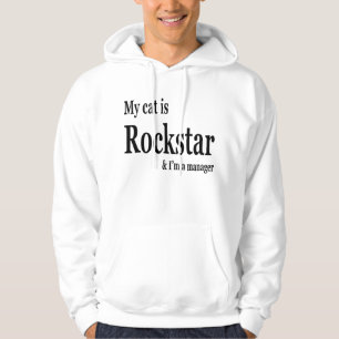 Meine Katze ist Rockstar und ich bin Manager Funny Hoodie