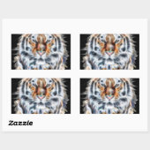 Meine Katze ist Schauspiel Up Tiger Gesichtsenergi Rechteckiger Aufkleber (Blatt)