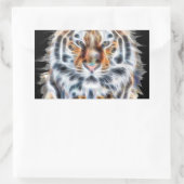 Meine Katze ist Schauspiel Up Tiger Gesichtsenergi Rechteckiger Aufkleber (Tasche)