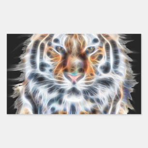 Meine Katze ist Schauspiel Up Tiger Gesichtsenergi Rechteckiger Aufkleber