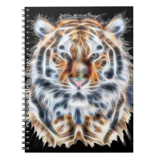 Meine Katze ist Schauspiel Up Tiger Portrait Energ Notizblock (Vorderseite)