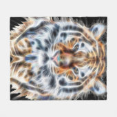 Meine Katze ist Schauspiel Up Tiger Style Energy Fleecedecke (Vorderseite (Horizontal))