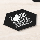 Meine Katze ist schlauer als der Präsident Untersetzer (angewinkelt)