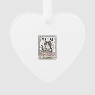 Meine Katze ist Spieler Zwei Katzen Gamer Tech Vin Ornament