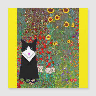 Meine Katze, Jelljabohnen und Klimt Country Garden Magnetkarte