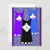 Meine Katze, Jellybohne und Freunde, Kunst Postkarte (Vorne/Hinten)