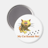 Meine Katze knetet mich Magnet (Vorderseite/Rückseite)