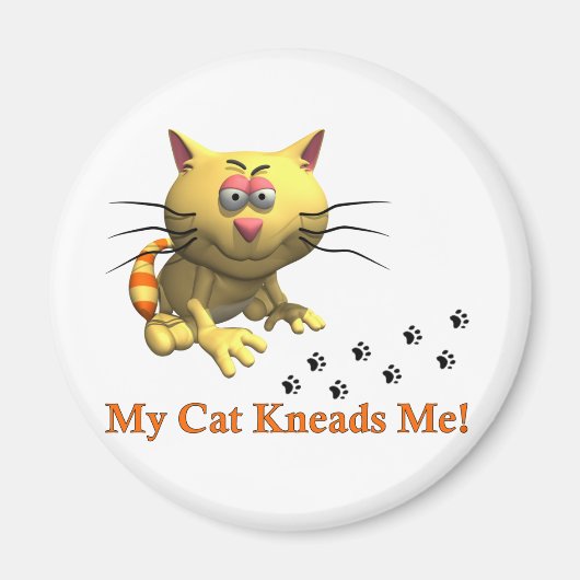 Meine Katze knetet mich Magnet (Vorne)