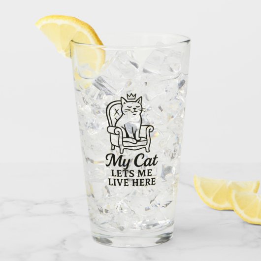Meine Katze Lasse mich hier - Funny Cat Lover Art Glas (Vorderseite Ice)