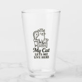 Meine Katze Lasse mich hier - Funny Cat Lover Art Glas (Vorderseite)