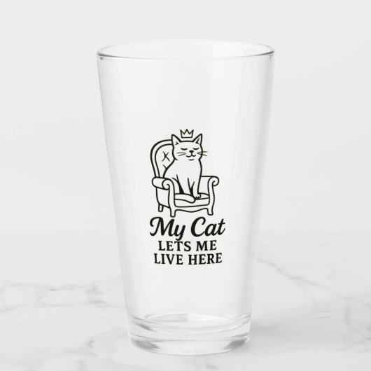 Meine Katze Lasse mich hier - Funny Cat Lover Art Glas (Vorderseite)