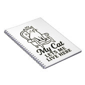 Meine Katze Lasse mich hier - Funny Cat Lover Art Notizblock (Rechte Seite)