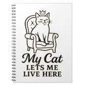 Meine Katze Lasse mich hier - Funny Cat Lover Art Notizblock (Vorderseite)