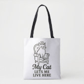Meine Katze Lasse mich hier - Funny Cat Lover Art Tasche (Vorderseite)
