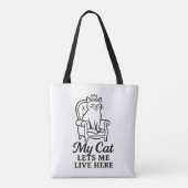 Meine Katze Lasse mich hier - Funny Cat Lover Art Tasche (Rückseite)