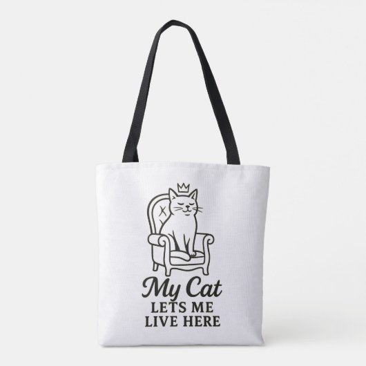 Meine Katze Lasse mich hier - Funny Cat Lover Art Tasche (Rückseite)