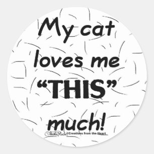 Meine Katze Liebe mir dieses sehr katzenhaar Runder Aufkleber