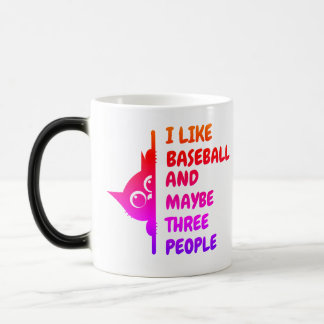 Meine Katze mag Baseball Spezialtasse Verwandlungstasse