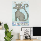 Meine Katze - Mark Twain Zitat Inspiriert Poster (Heimbüro)