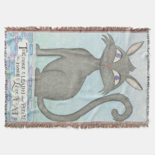 Meine Katze - Mark Twain Zitat Inspiriert Throw Bl Decke (Vorderseite)